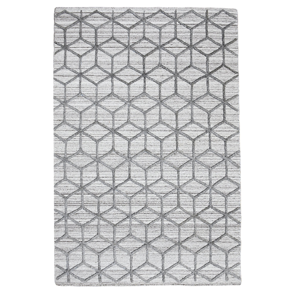 Cube Hand Woven Overtufted Kilim Rug