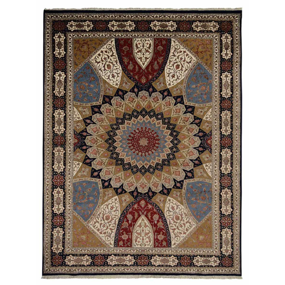 Mandala Hand Knotted Isfahan Oriental Rug
