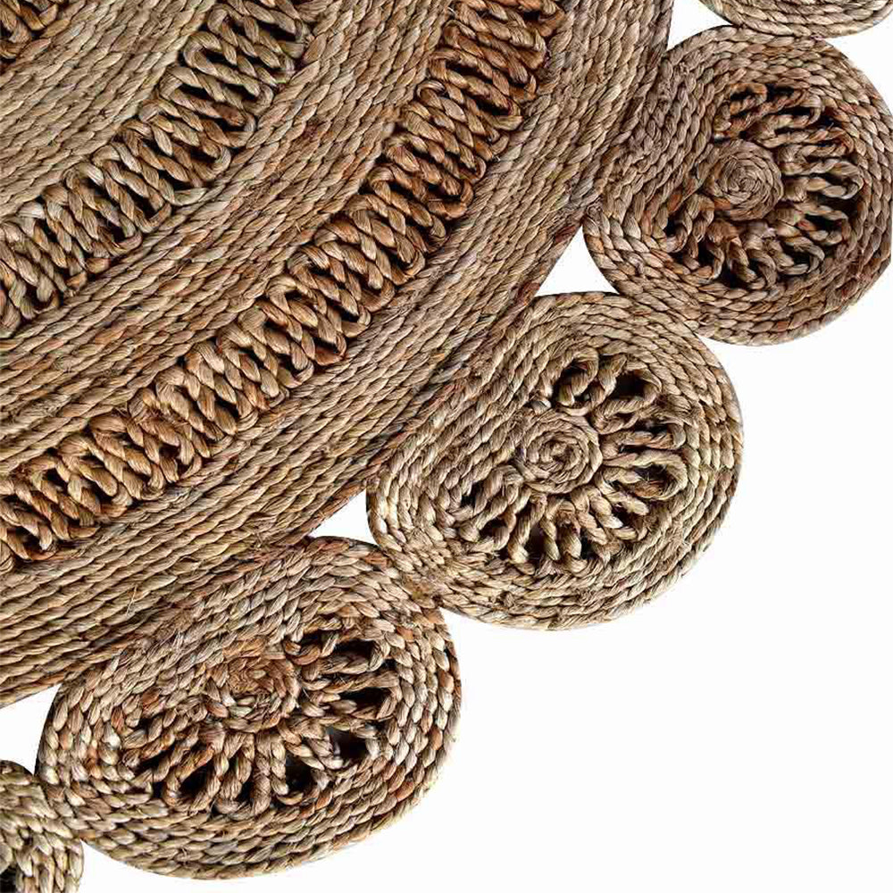 Natural Wheat Brown Handwoven Jute Rug – Flatweave Eco-Friendly Area Rug in Round, Rectangle & Square