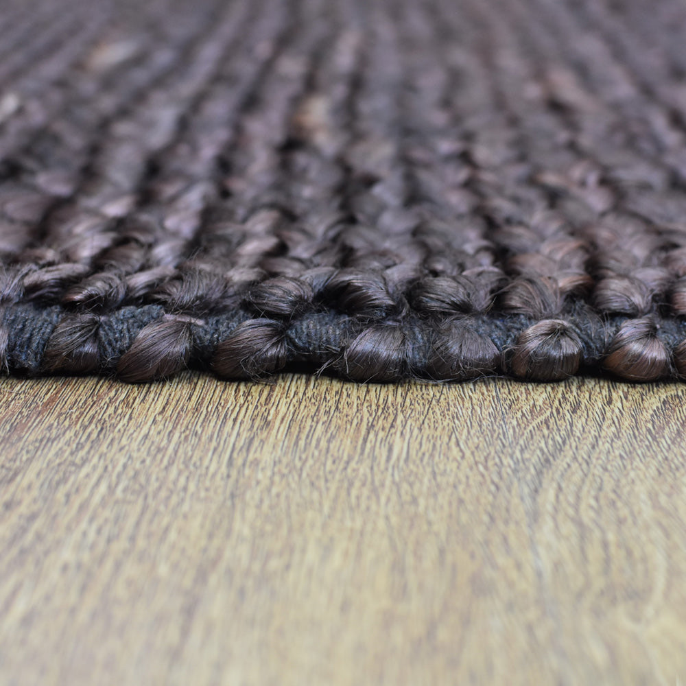 Brown Hand Woven Jute Rug