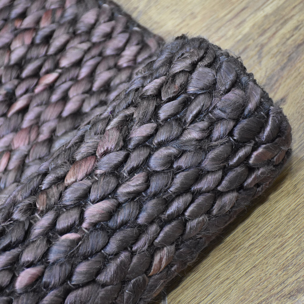 Brown Hand Woven Jute Rug