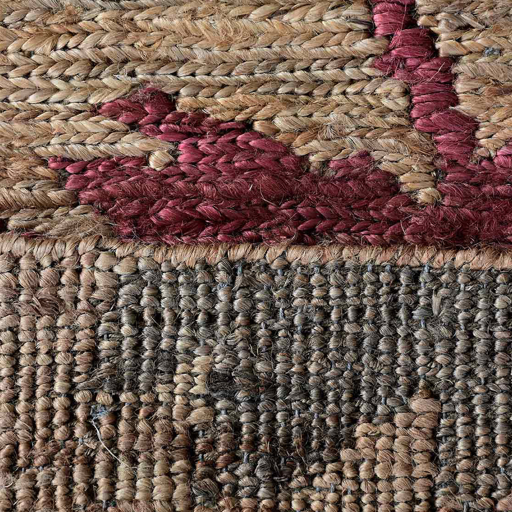 Wildflower Hand Knotted Sumak Jute Rug
