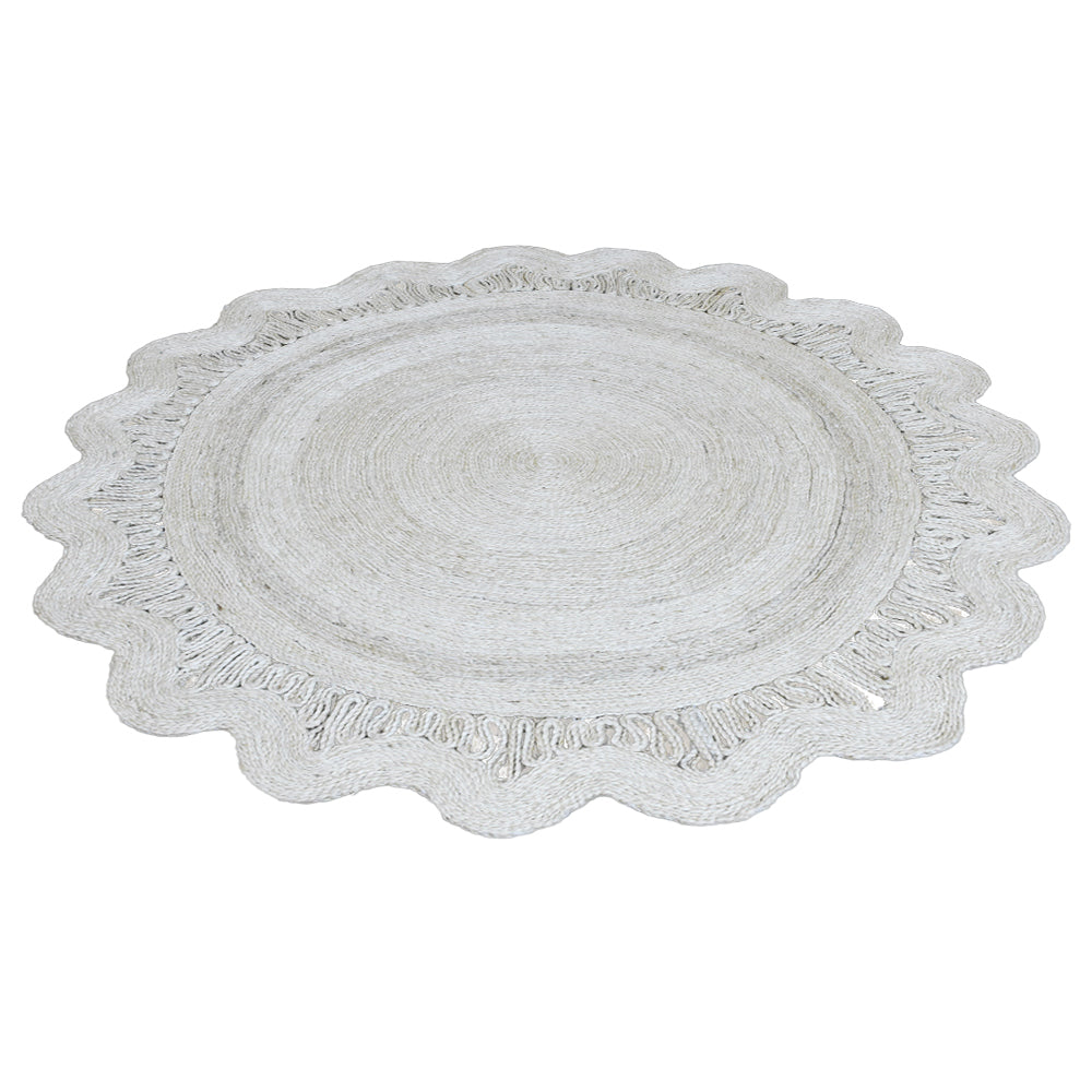 Coastal Wave Hand Woven Jute Rug