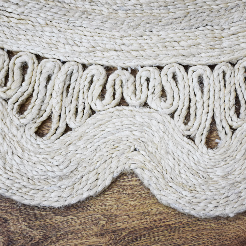 Coastal Wave Hand Woven Jute Rug