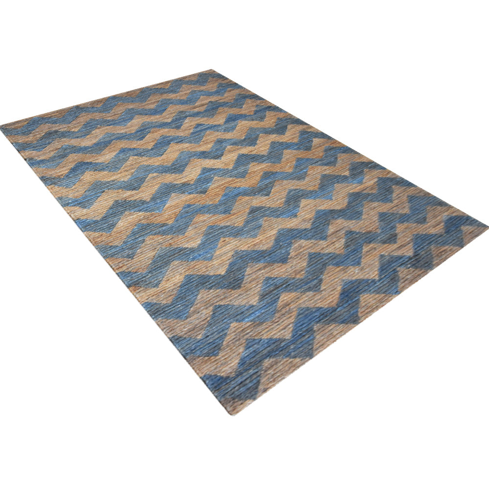 Chevron Hand Knotted Washable Sumak Rug