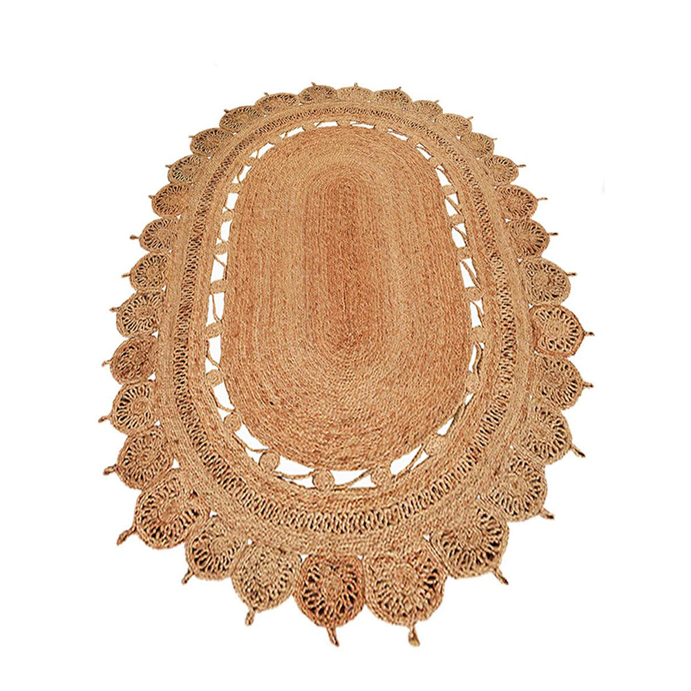 Serene Oval Hand Woven Jute Rug