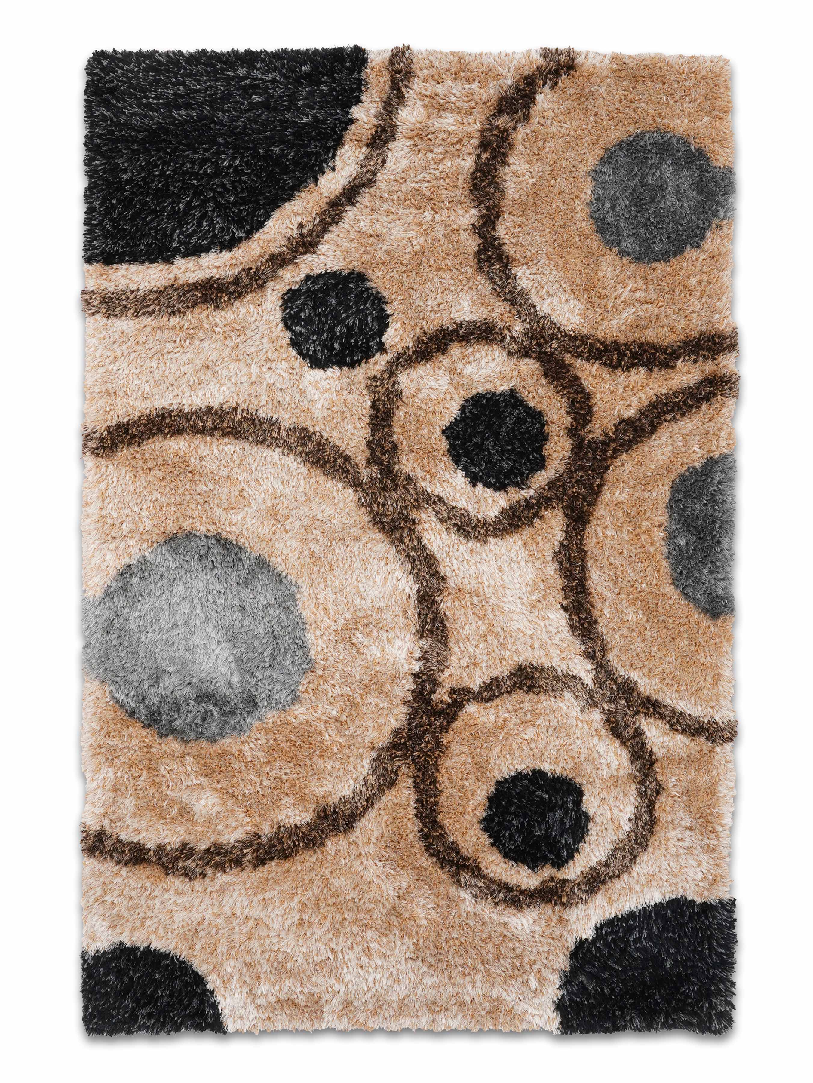 Harit Hand Tufted Shag Polyester Area Rug