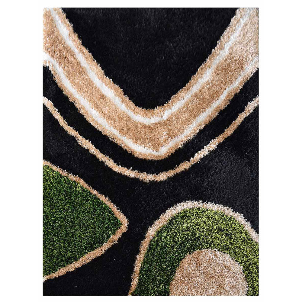 Verdant Waves Hand Tufted Shag Rug