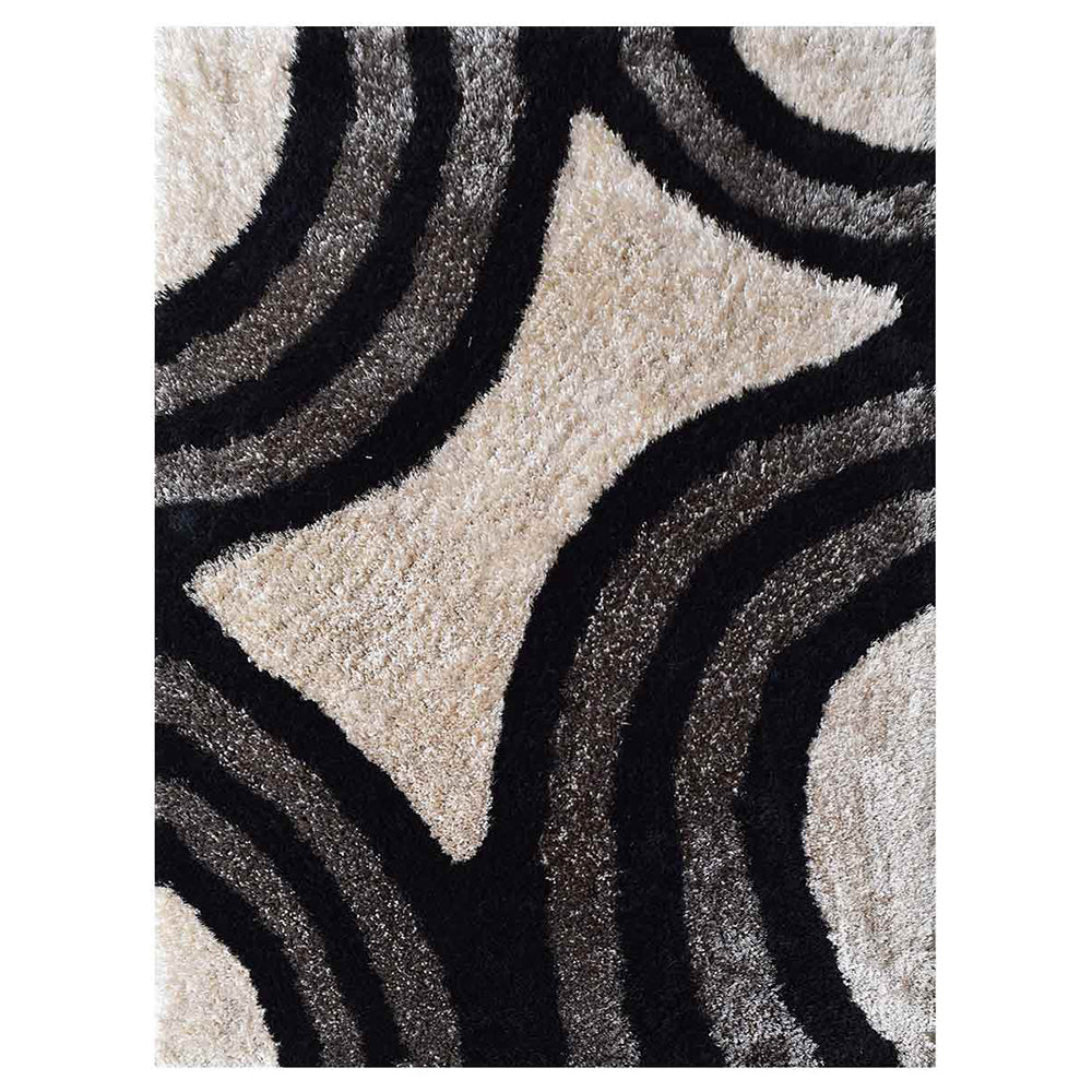 Sable Hand Tufted Shag Polyester Area Rug