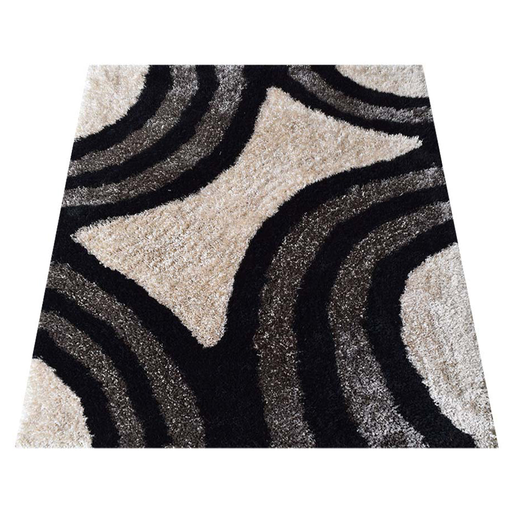 Sable Hand Tufted Shag Polyester Area Rug
