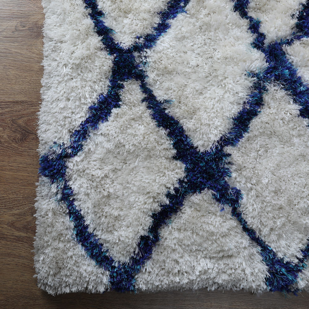 Rithika Hand Tufted Shag Polyester Area Rug