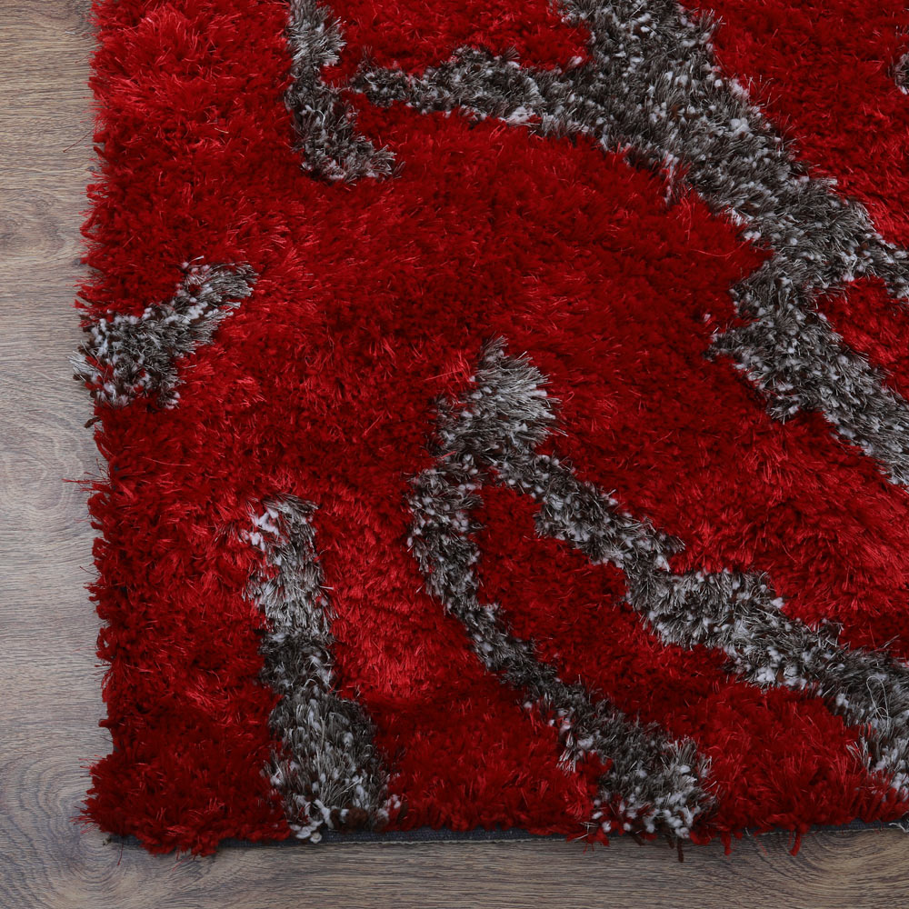 Ennis Hand Tufted Shag Polyester Area Rug