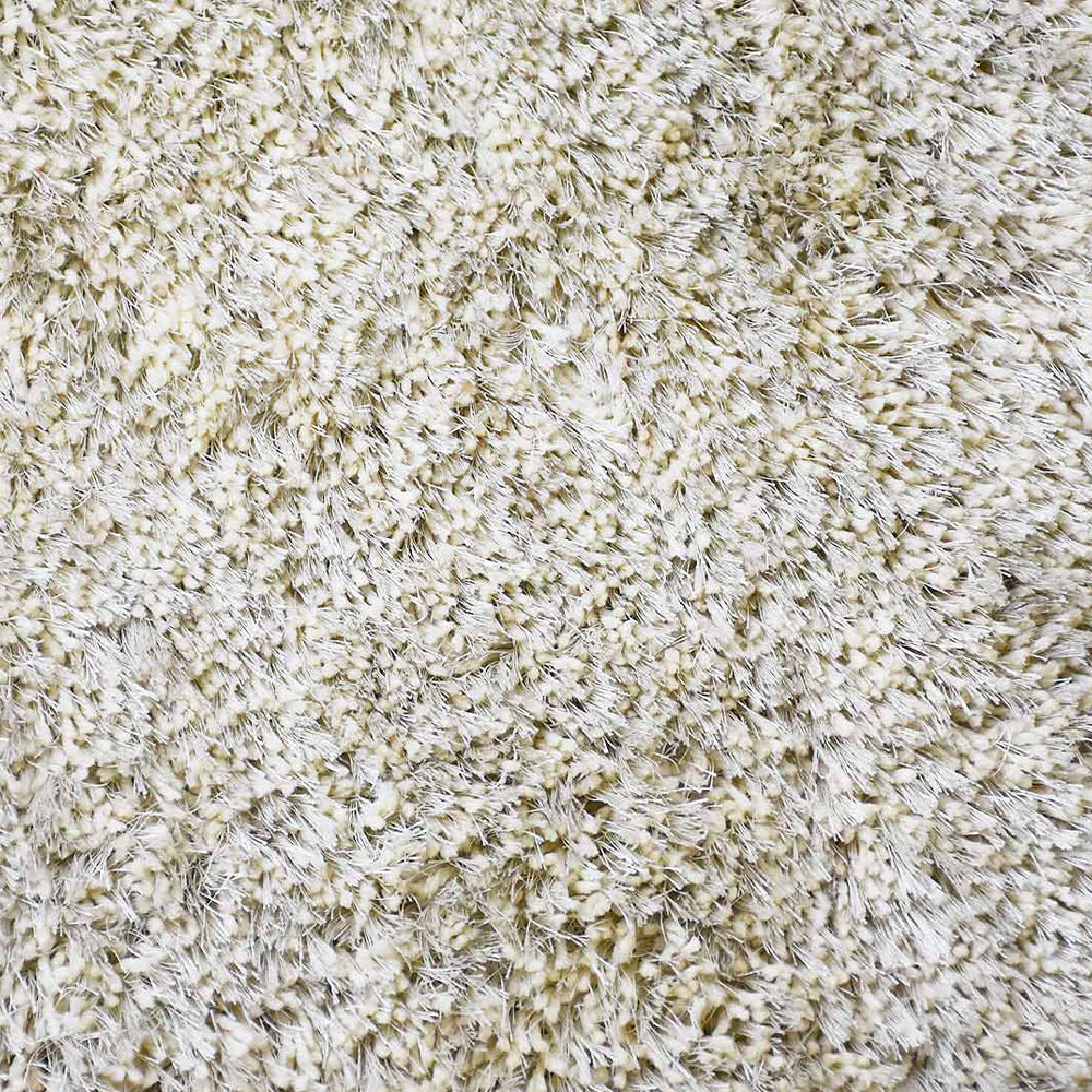 White Hand Tufted Shag Polyester Rug