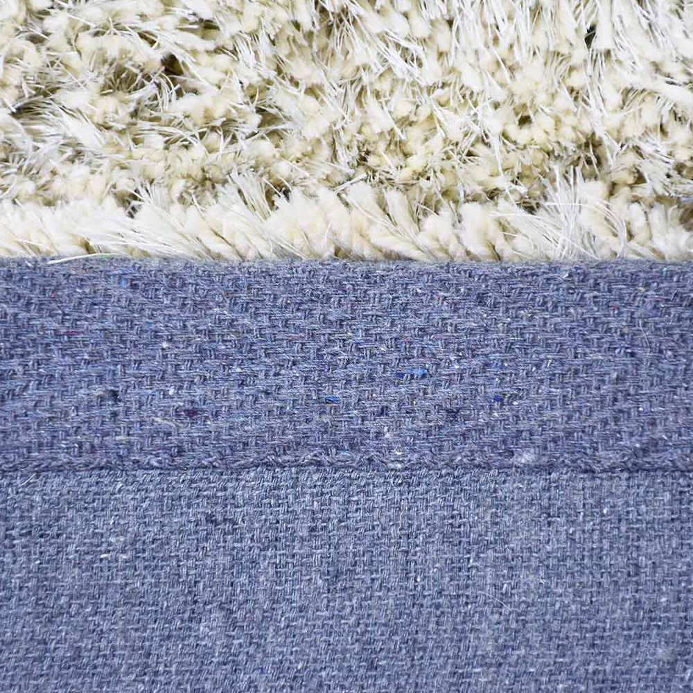 White Hand Tufted Shag Polyester Rug
