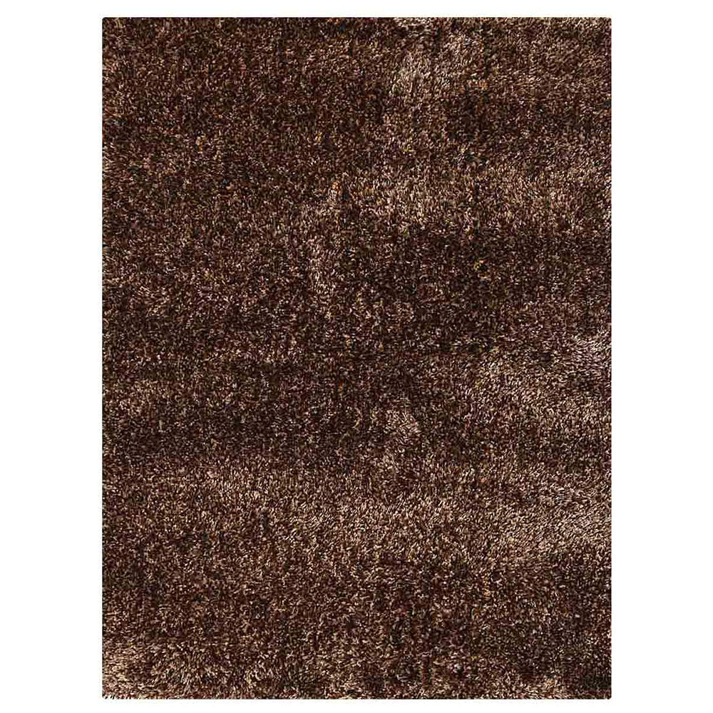 Beige Brown Hand Tufted Shag Rug