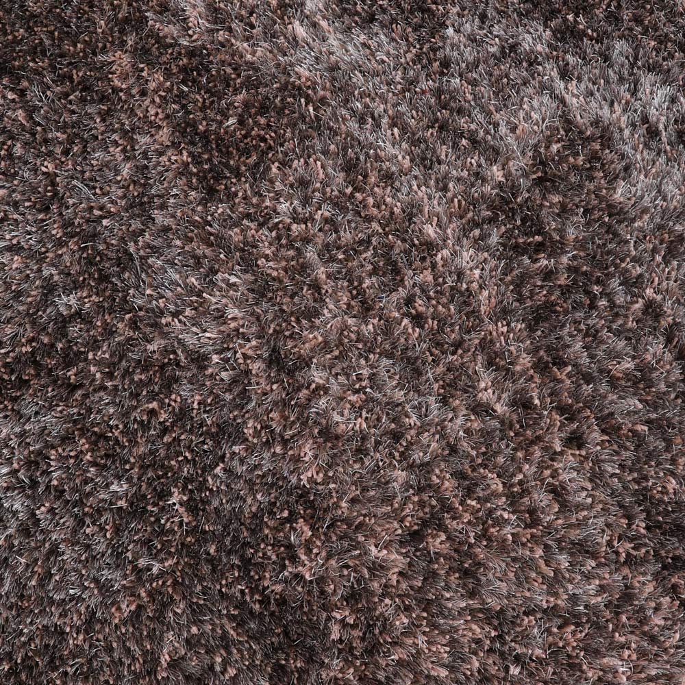 Beige Brown Hand Tufted Shag Rug