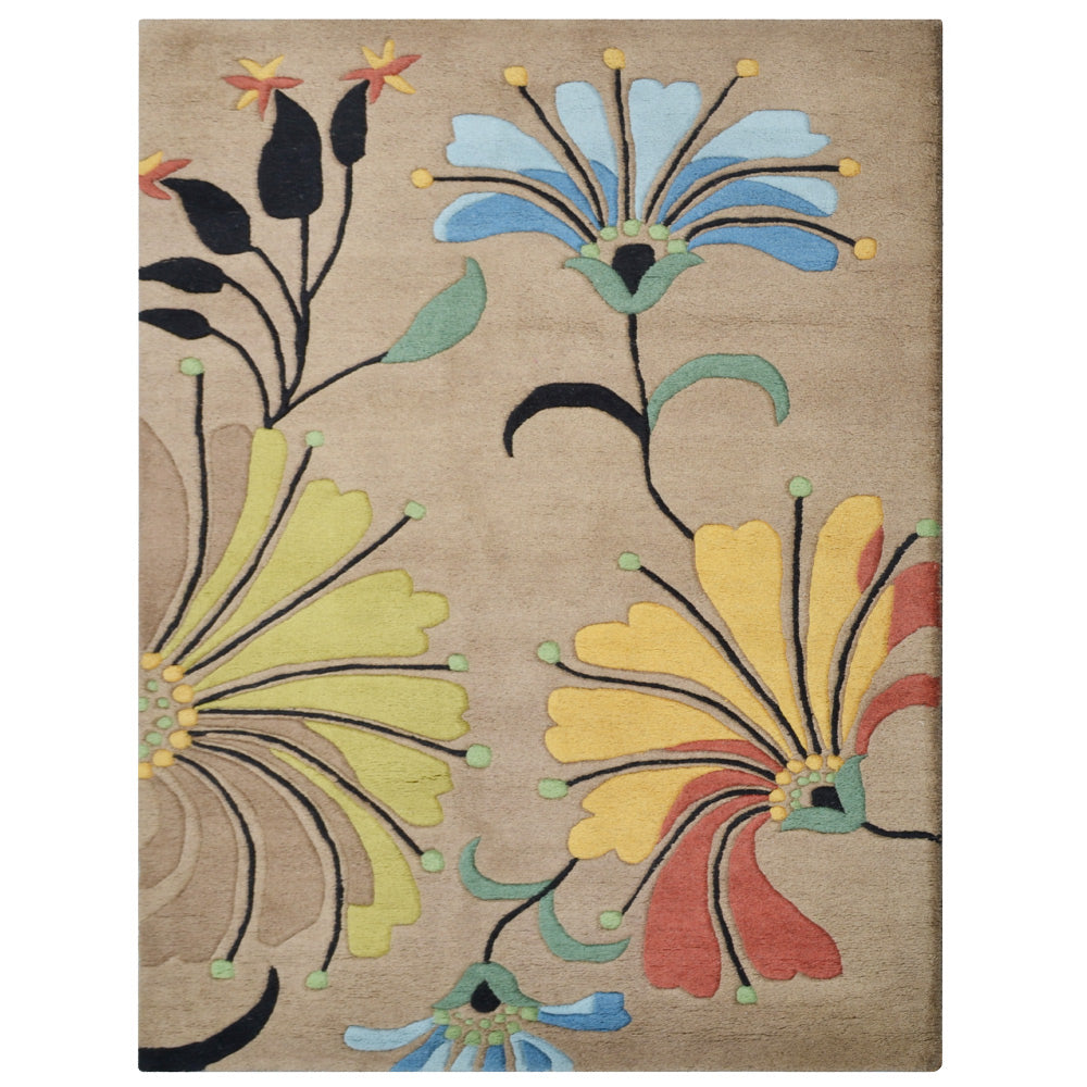 Hand Tufted Wool 2'6'x10' top Runner Area Rug Floral Multicolor BBH Homes BBK00732