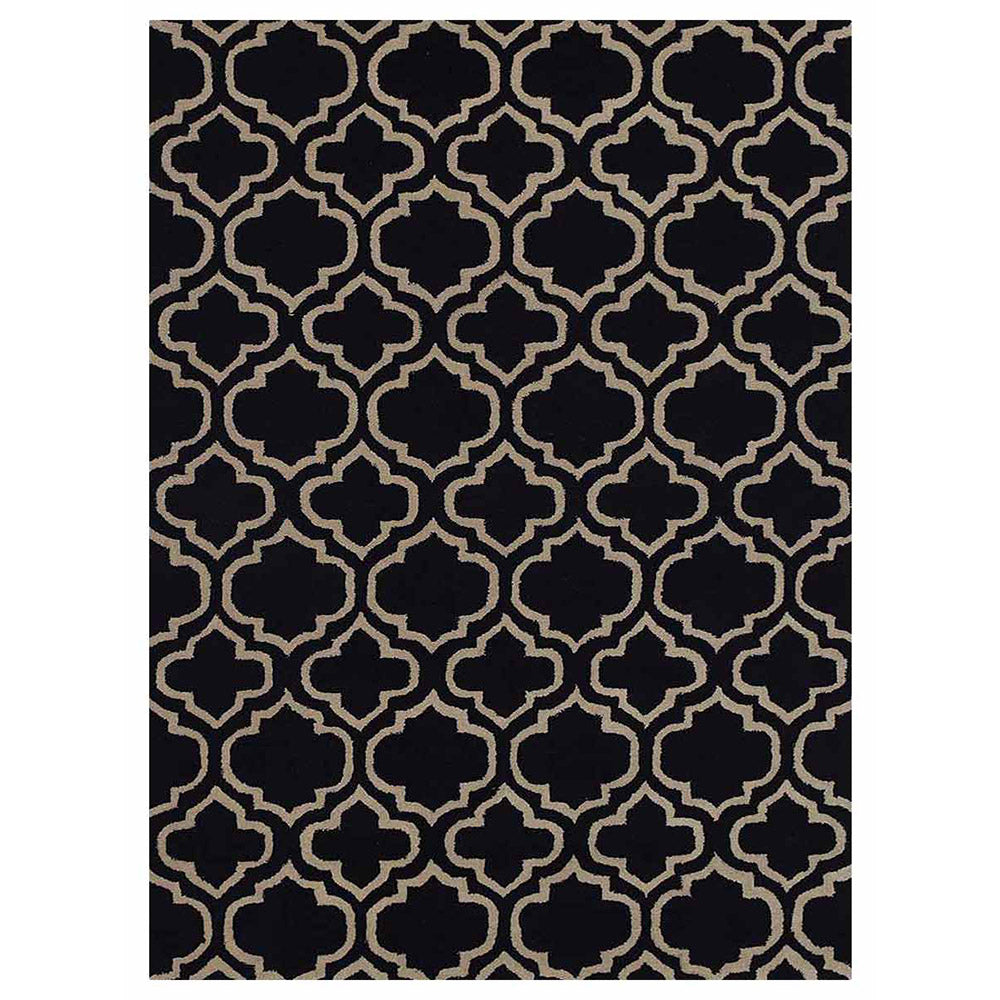 Midnight Trellis Hand Tufted Wool Rug