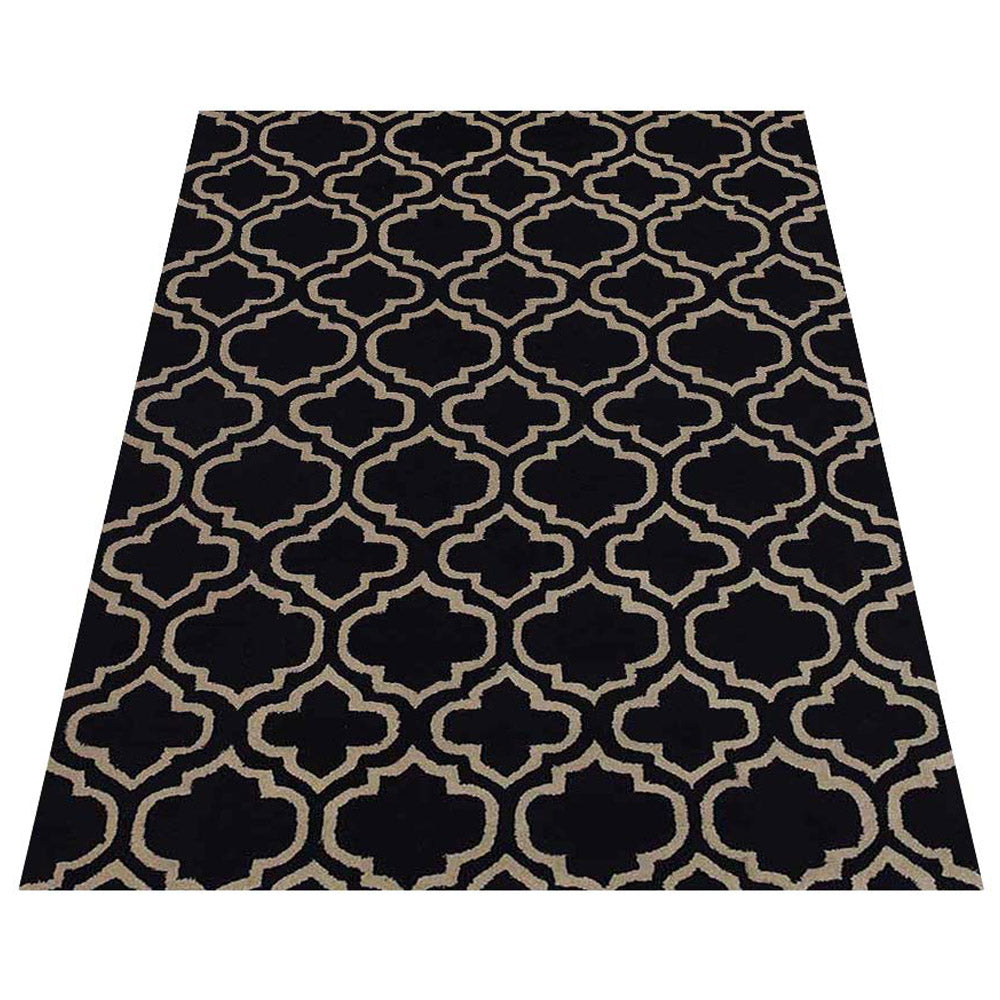 Midnight Trellis Hand Tufted Wool Rug