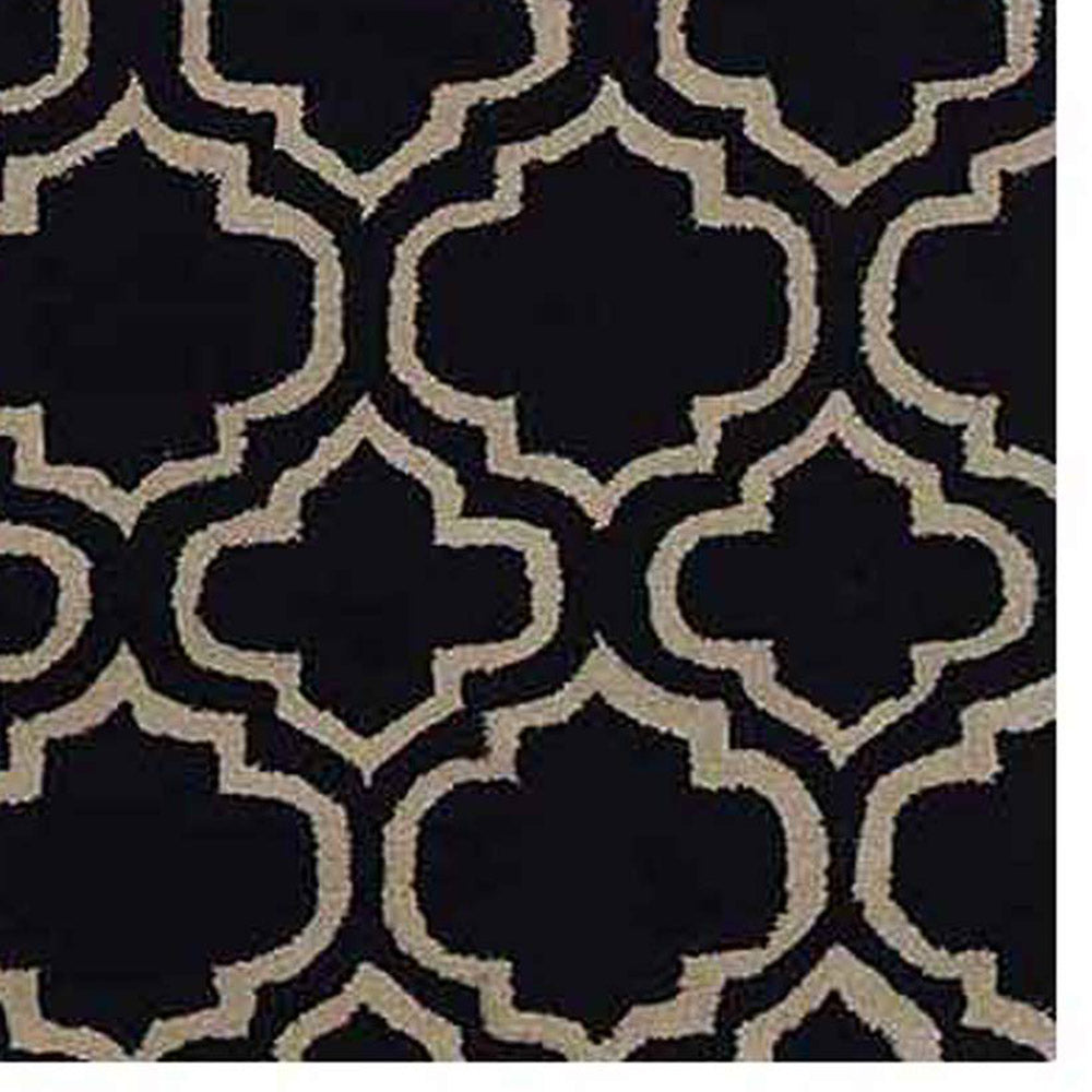 Midnight Trellis Hand Tufted Wool Rug