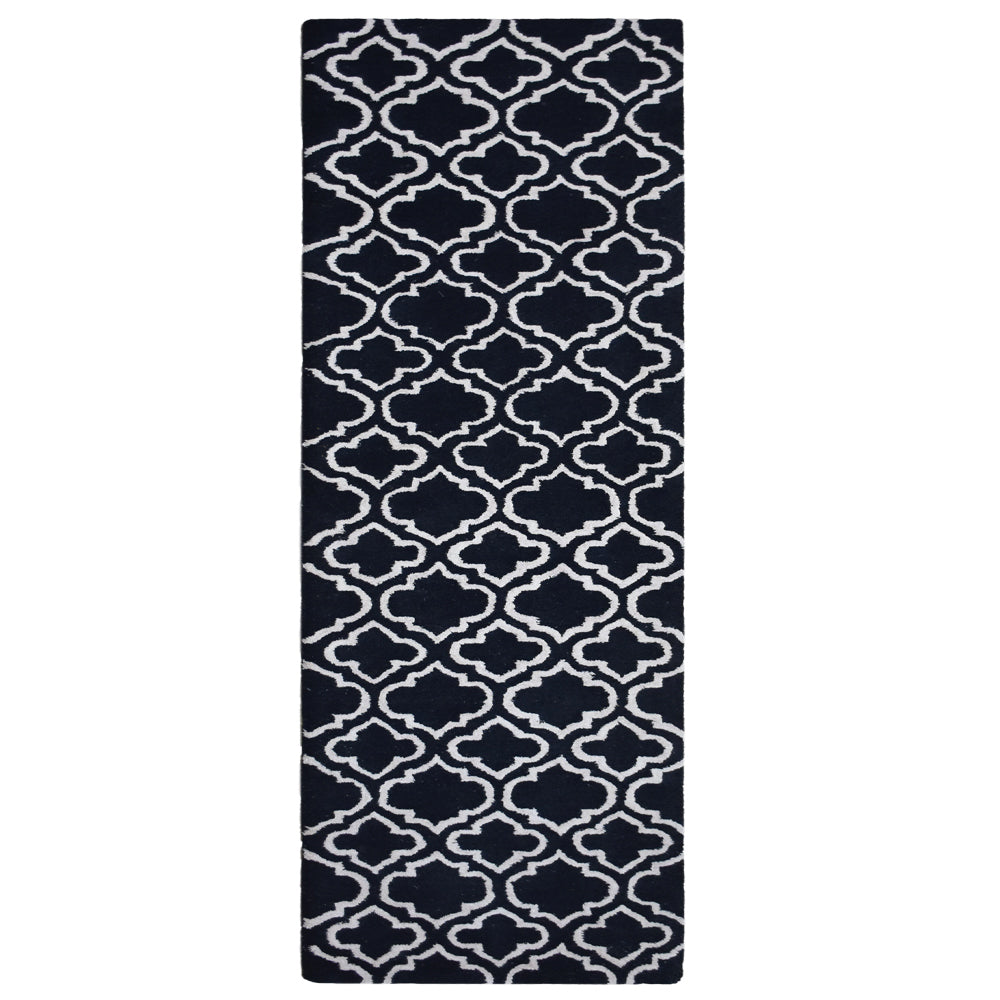 Midnight Trellis Hand Tufted Wool Rug
