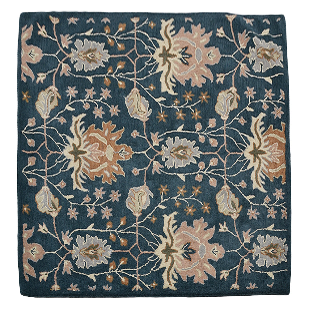Jivin Hand Tufted Floral Wool Rug
