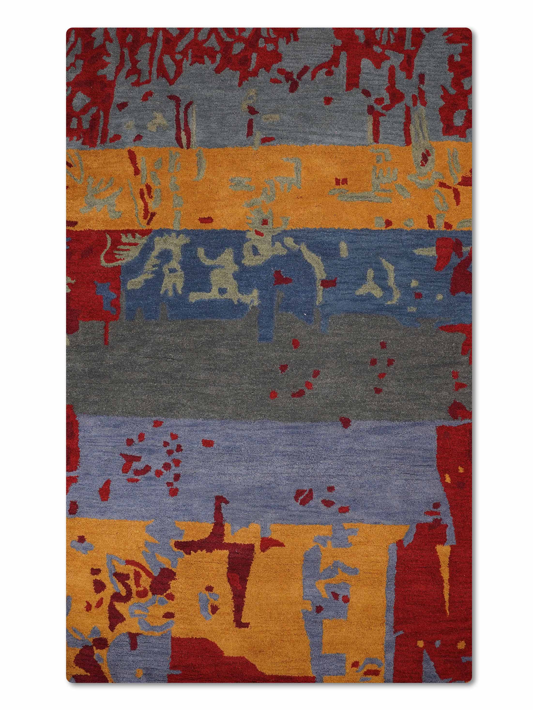 Kaleidowave Hand Tufted Wool Area Rug