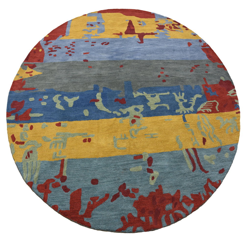 Kaleidowave Hand Tufted Wool Area Rug