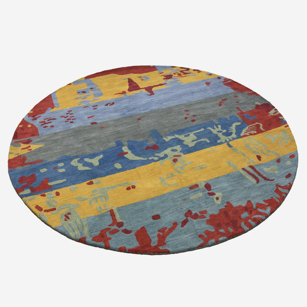 Kaleidowave Hand Tufted Wool Area Rug