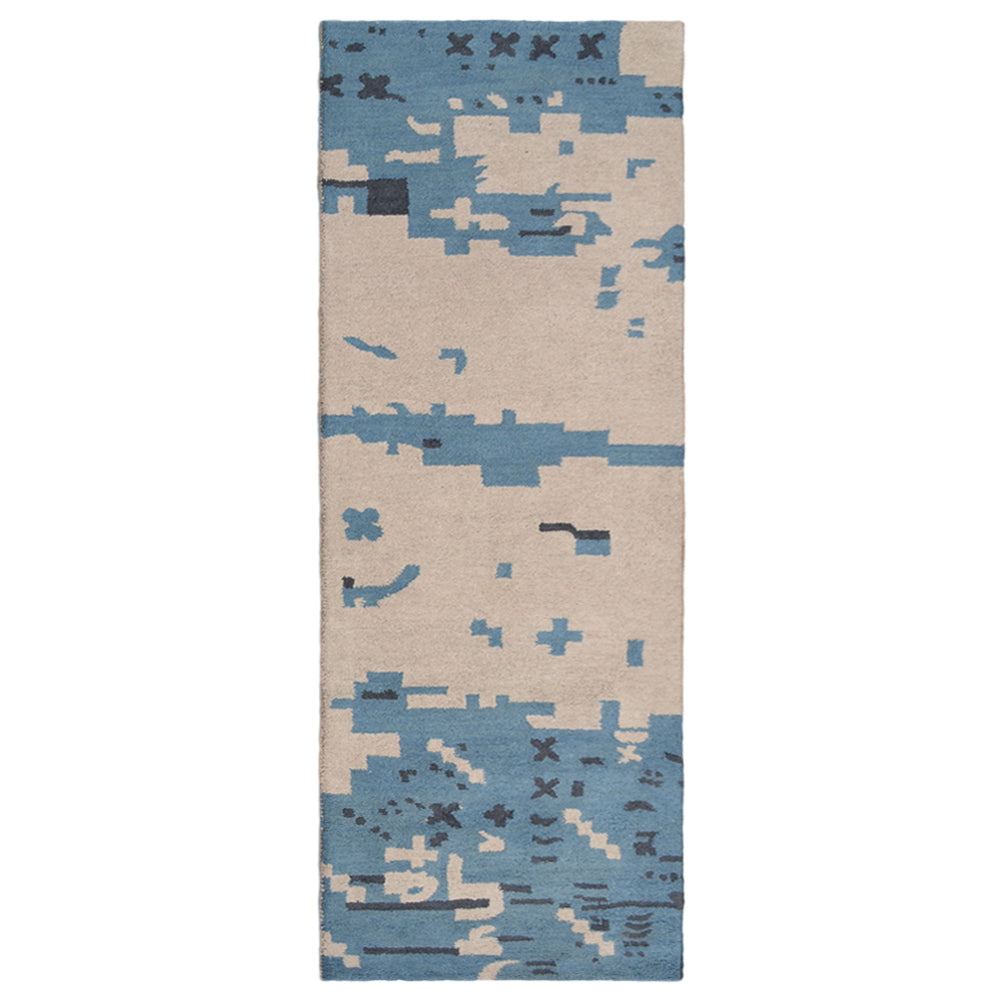 Liberty Hand Tufted Wool Beige Blue Area Rug