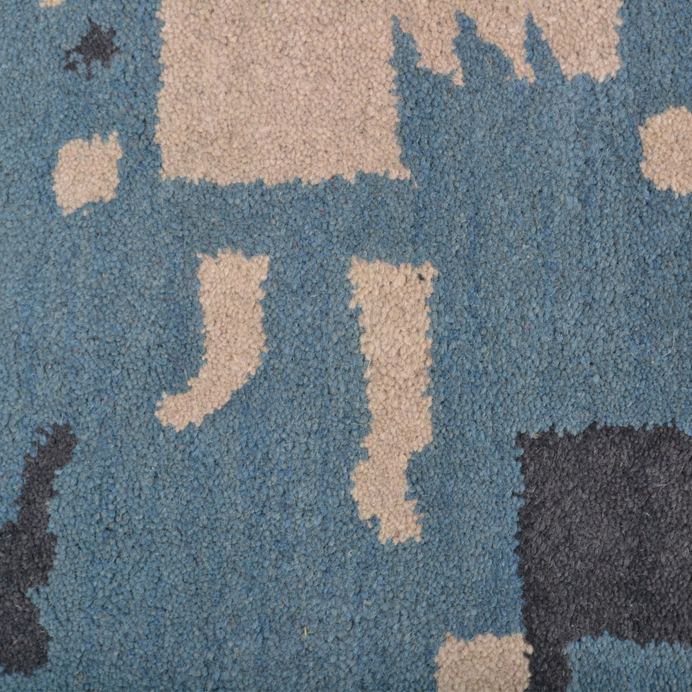 Liberty Hand Tufted Wool Beige Blue Area Rug