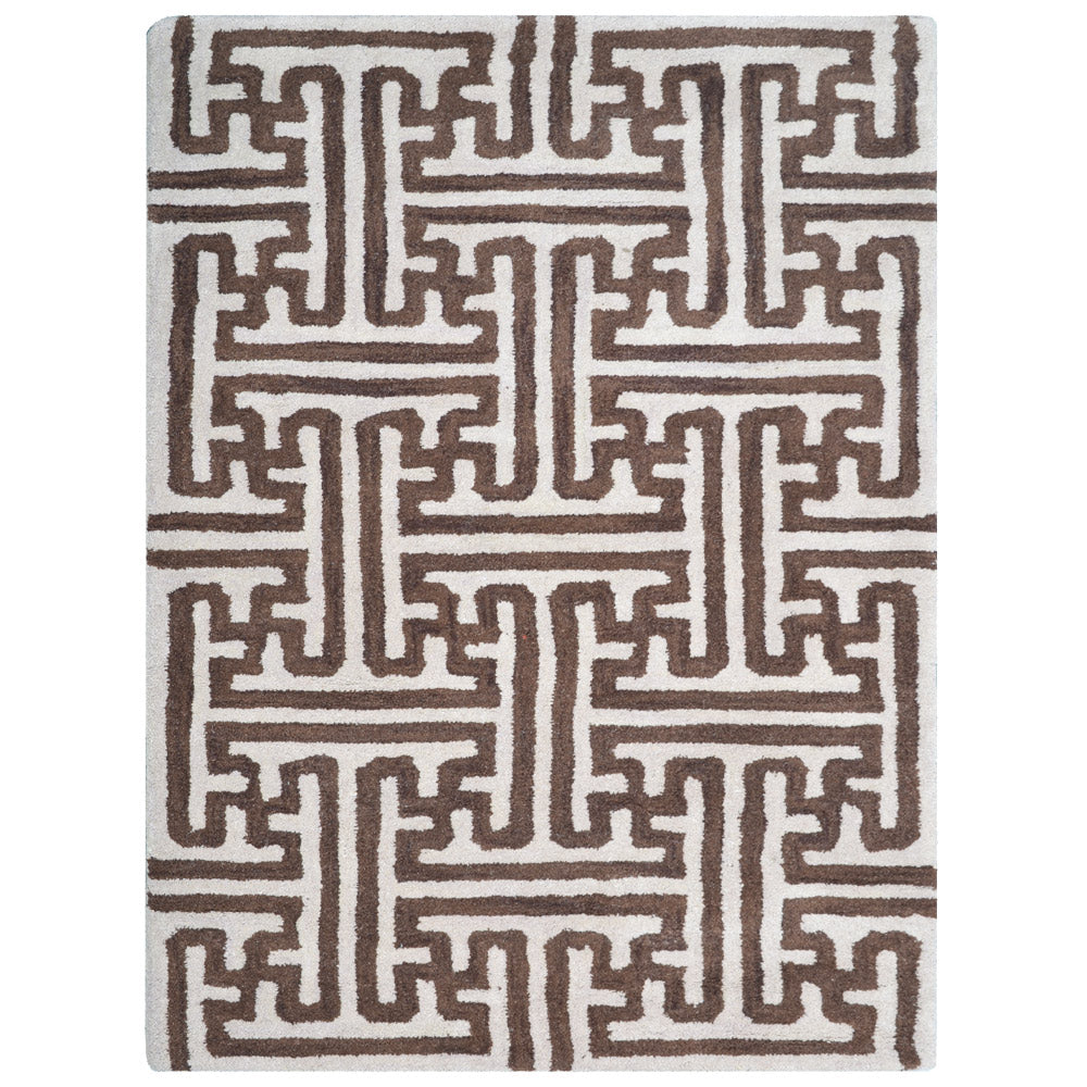 Labyrinth Hand Tufted Wool Rug