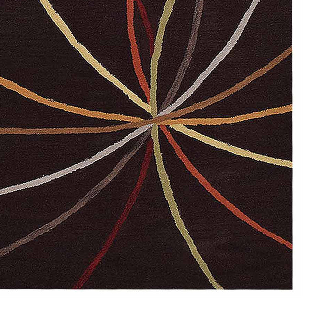 Jovin Hand Tufted Wool Brown Rug