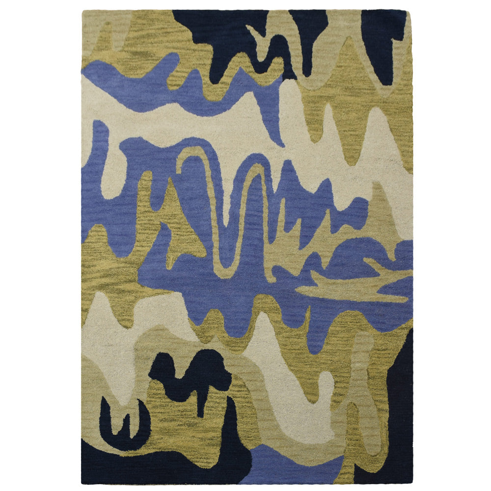 Indraneel Hand Tufted Abstract Wool Area Rug