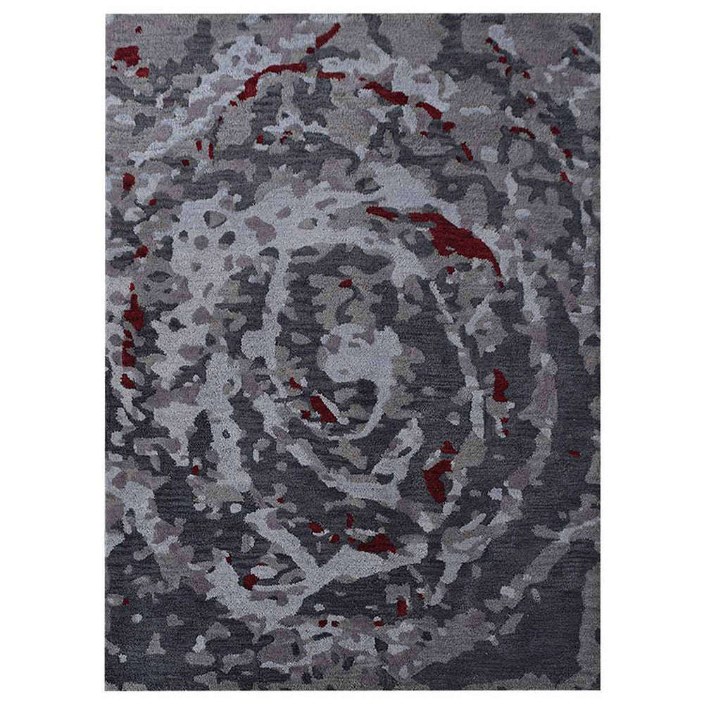 CrimsonSwirl Hand Tufted Rug