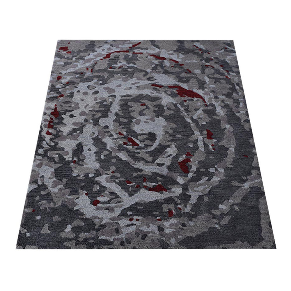 CrimsonSwirl Hand Tufted Rug