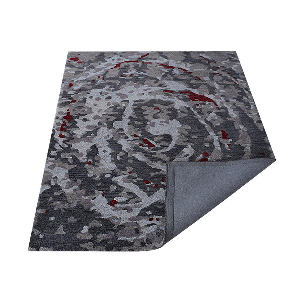 CrimsonSwirl Hand Tufted Rug
