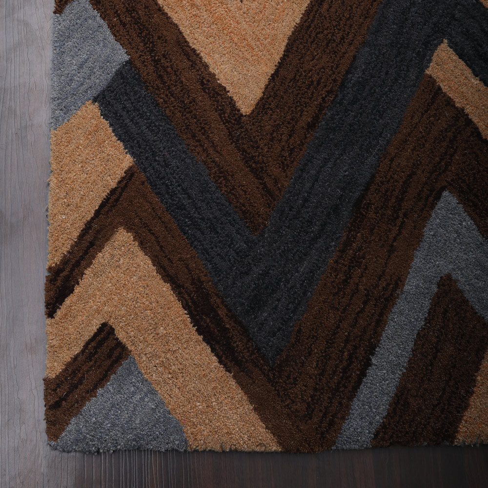 Zigura Hand Tufted Abstract Area Rug