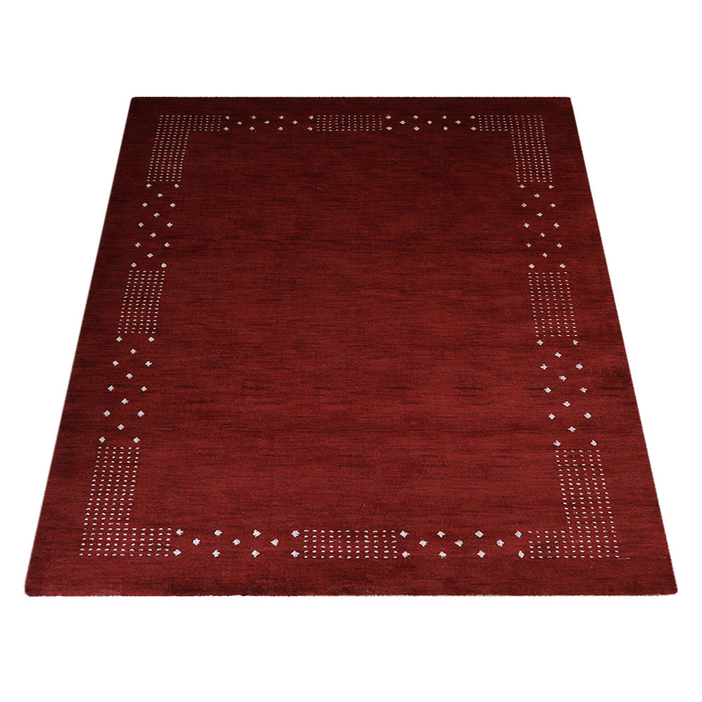 Teal Hand Knotted Wool Rug