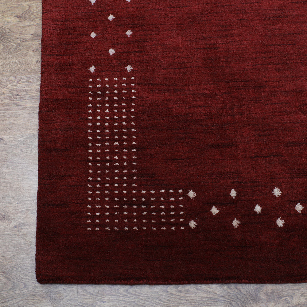 Teal Hand Knotted Wool Rug