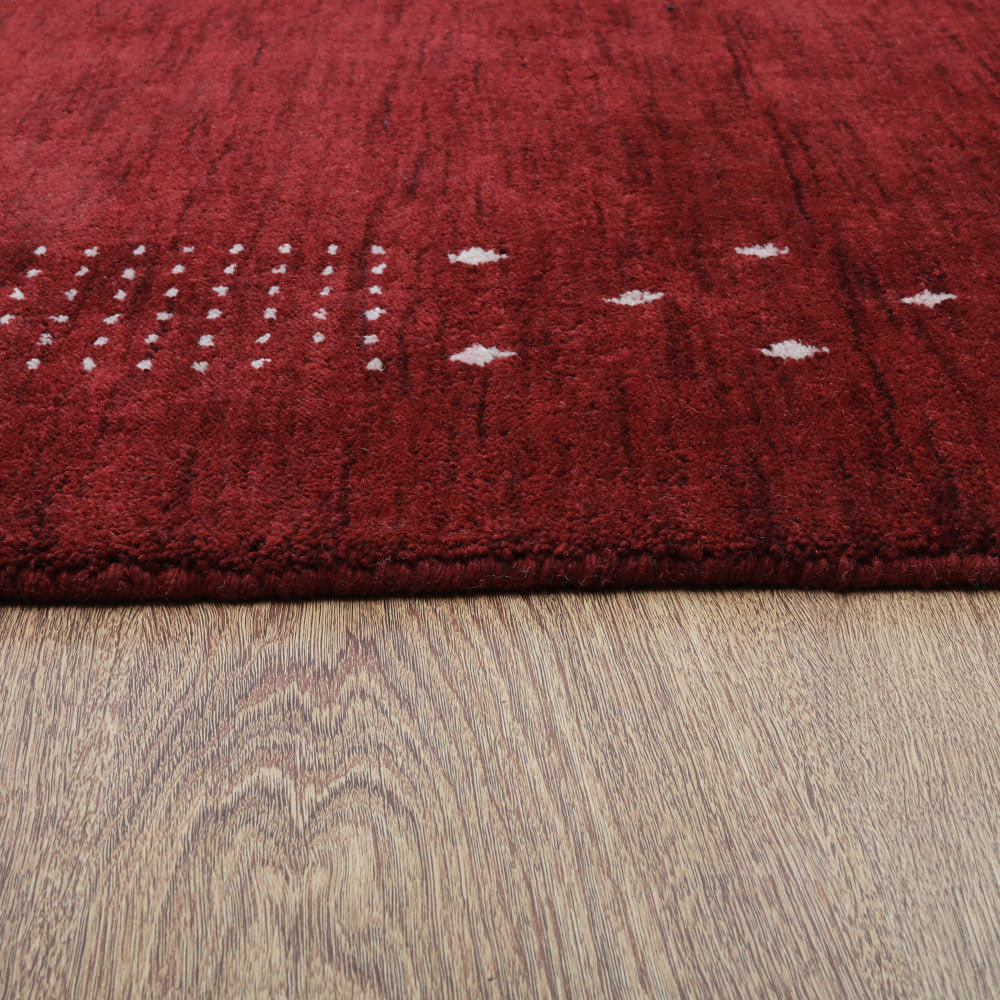 Teal Hand Knotted Wool Rug