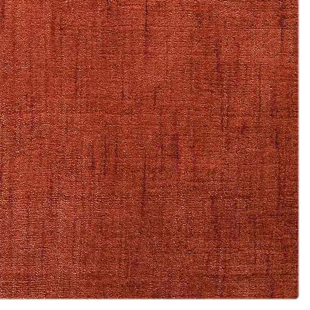Light Red Hand Knotted Wool Rug