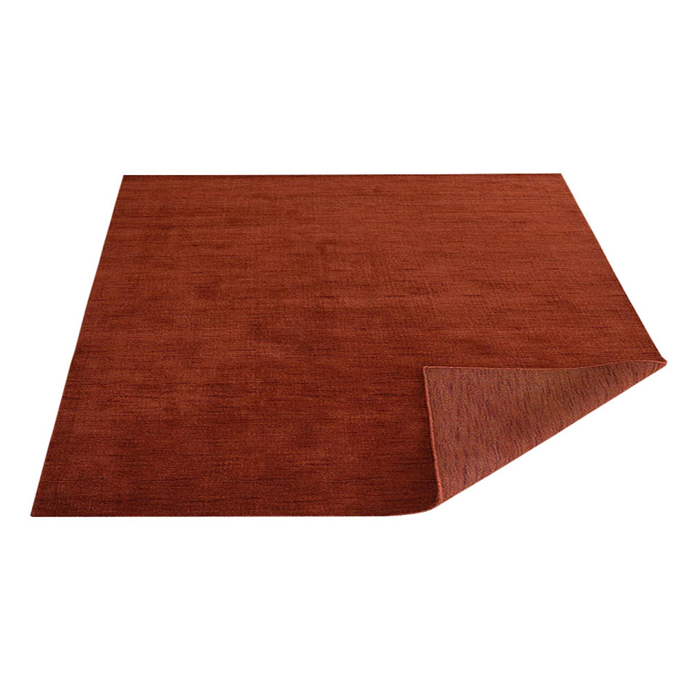 Light Red Hand Knotted Wool Rug
