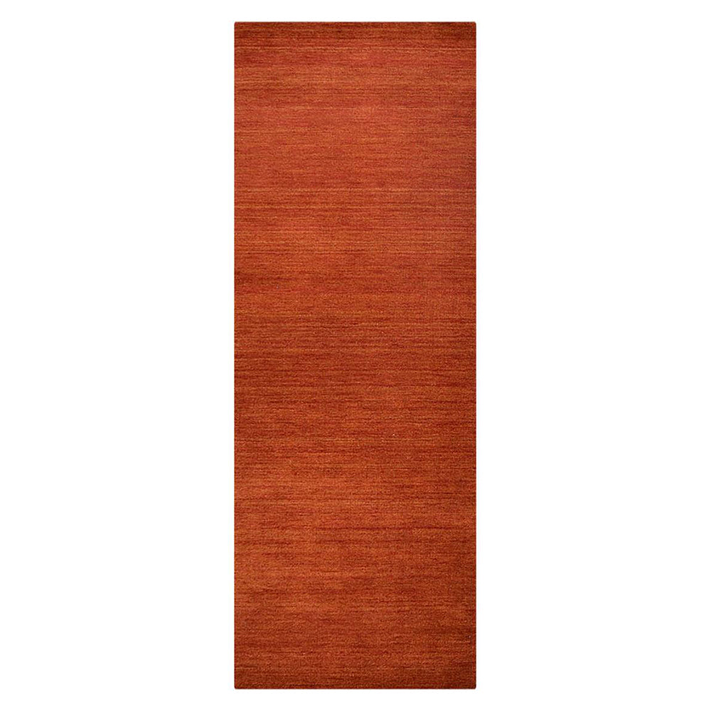 Light Red Hand Knotted Wool Rug