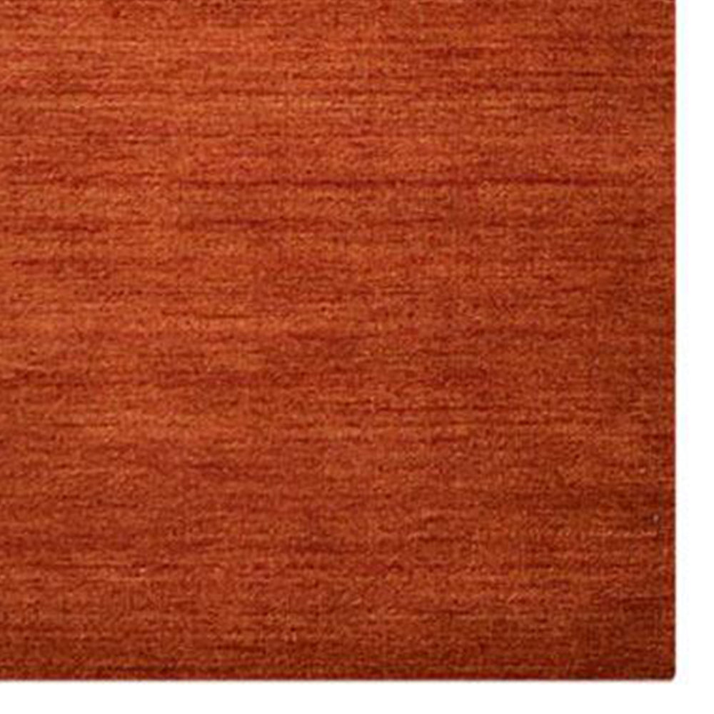 Light Red Hand Knotted Wool Rug