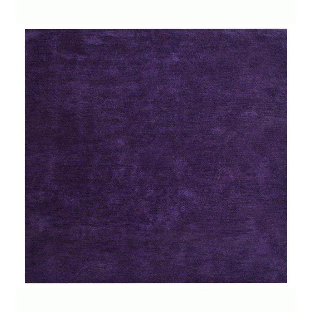 Solid Hand Knotted Silk Rug