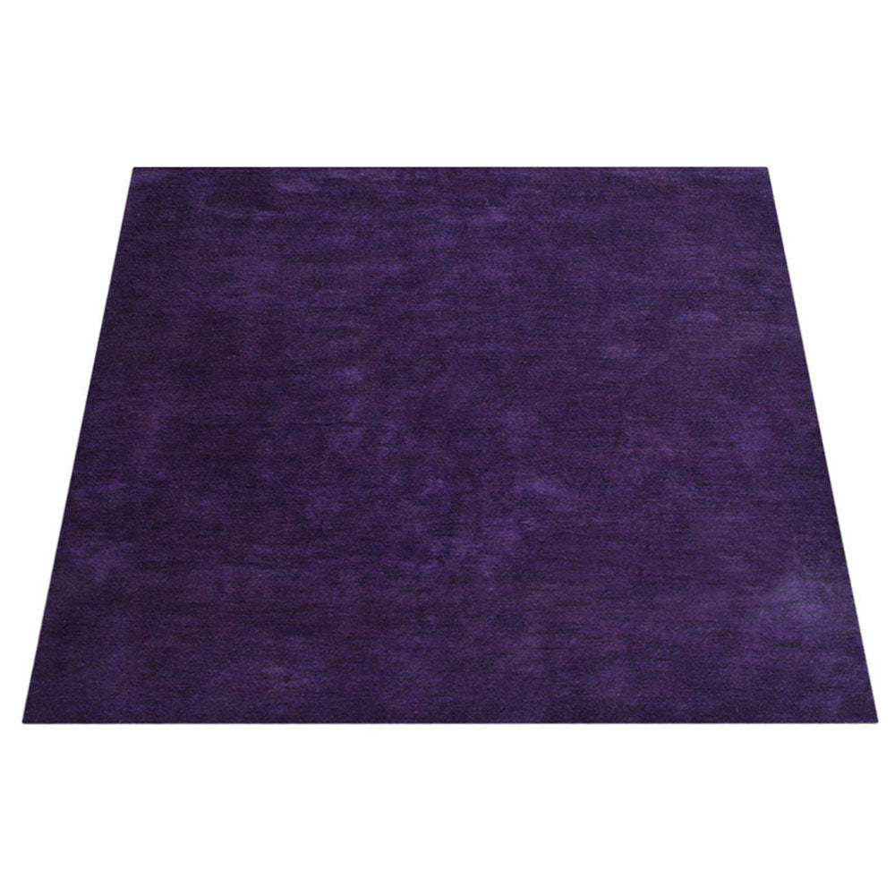 Solid Hand Knotted Silk Rug