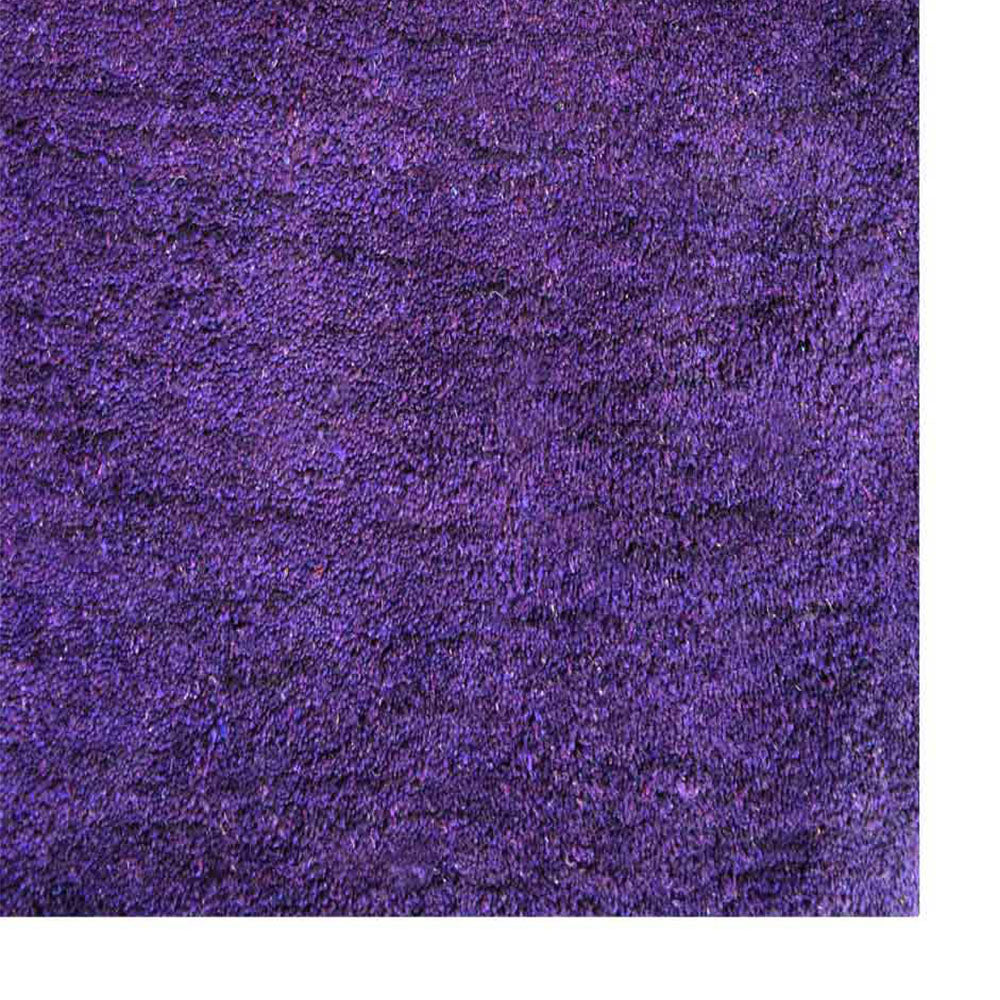 Solid Hand Knotted Silk Rug