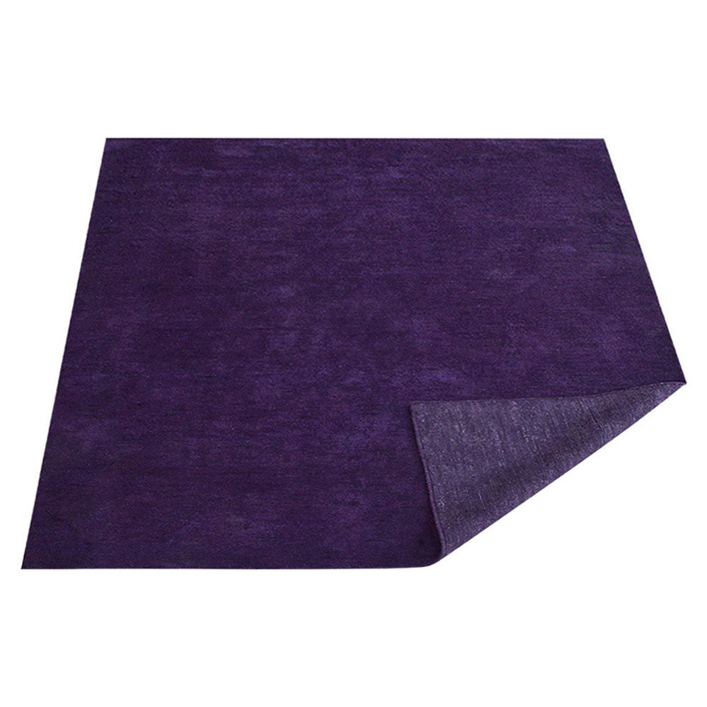 Solid Hand Knotted Silk Rug