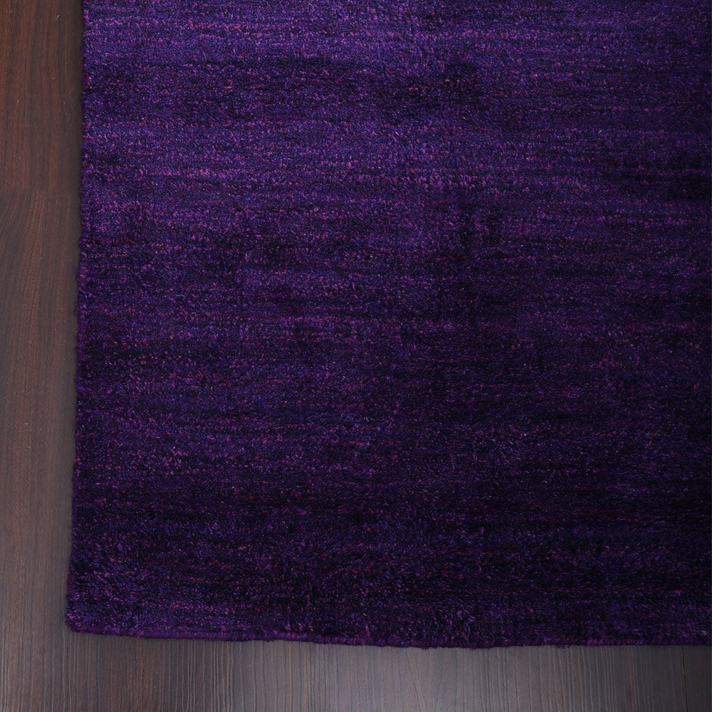 Solid Hand Knotted Silk Rug